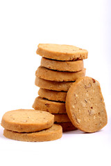 Italian Biscotti in white, almond cookies in white