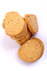 Italian Biscotti in white, almond cookies in white