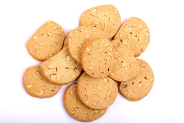 Italian Biscotti in white, almond cookies in white