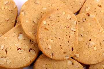 Italian Biscotti in white, almond cookies in white