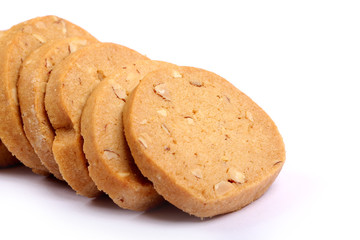 Italian Biscotti in white, almond cookies in white