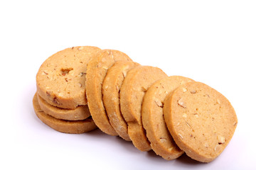 Italian Biscotti in white, almond cookies in white