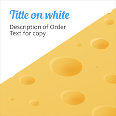 Vector texture of Cheese with Copy Space