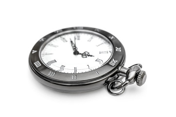 Pocket watch on white background.