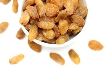 Raisins isolated on white background, abjosh