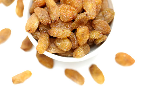 Raisins isolated on white background, abjosh