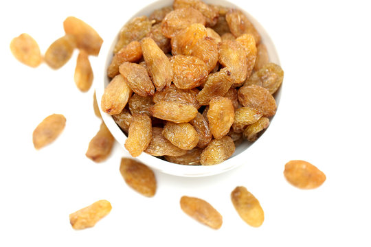 Raisins isolated on white background, abjosh