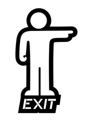exit pointing symbol