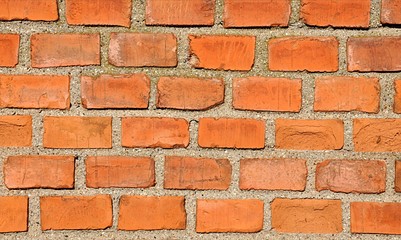 orange brick and wall