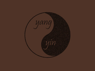 Tao su sfondo marrone