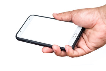 Smartphone in a hand.