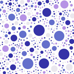 Colorful polka dots seamless pattern on black 27 background. Sublime classic colorful polka dots textile pattern. Seamless scattered confetti fall chaotic decor. Abstract vector illustration.