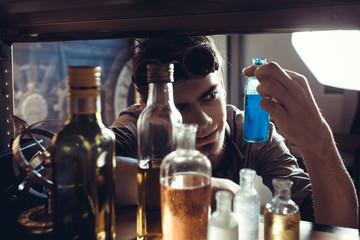 Fantastic scene in the steampunk style.