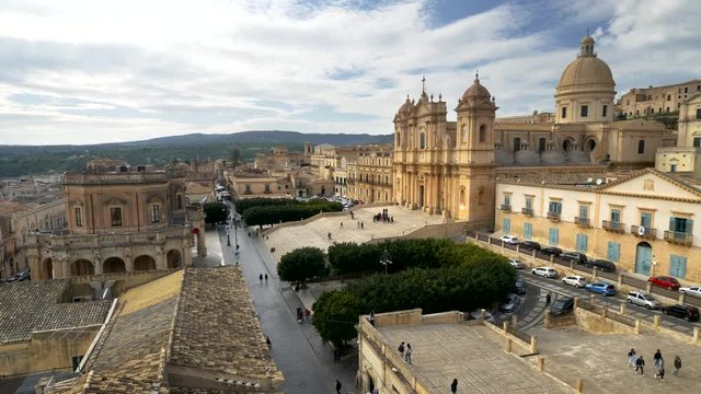 Historical center of Noto, masterpiece of Sicilian Baroque. Sicily, Italy. 