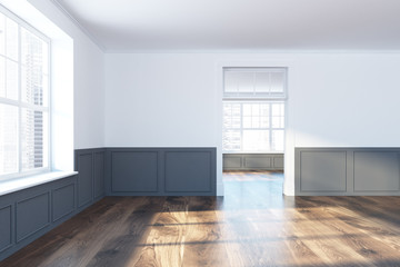 Obraz premium White and gray empty room, doorway