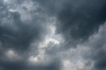 dark storm clouds with background,Dark clouds before a thunder-storm.