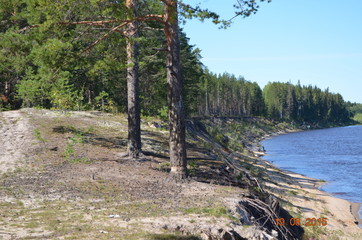 Coast of the Northern Dvina river Arkhangelsk region