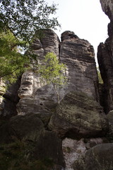 Rough surface of High rock wall.