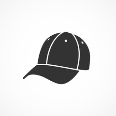 Vector image of a baseball cap icon.