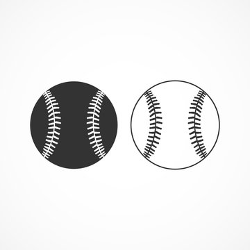 Vector image of a baseball icon.