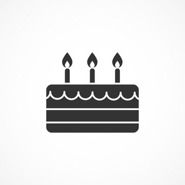 Vector image of a cake icon.