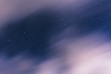 flowing clouds with the stars