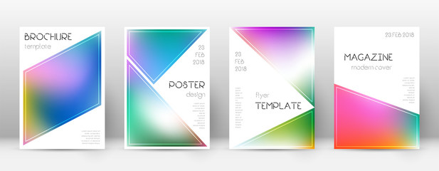 Fototapeta premium Flyer layout. Triangle marvelous template for Brochure, Annual Report, Magazine, Poster, Corporate Presentation, Portfolio, Flyer. Beautiful bright cover page.