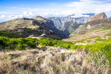 Mountain landscape on Madeira, Portugal