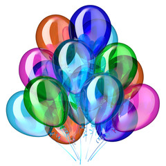 Birthday balloons party decoration multicolored