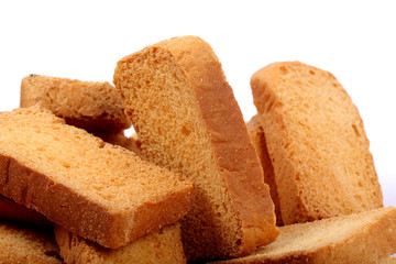 crispy rusk on white