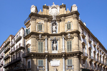 Quattro Canti di citta in Palermo, Sicily, Italy