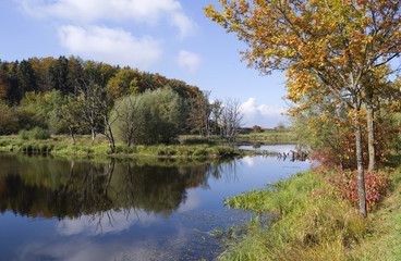 Andechs / Germany: Pond landscape Seacht’n in Upper Bavaria