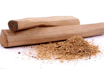 Chandan or sandalwood, sandalwood sticks, perfume, selective focus