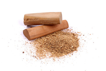Chandan or sandalwood, sandalwood sticks, perfume, selective focus