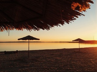 sunset on the beach