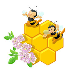 pszczółki - obrazy, fototapety, plakaty