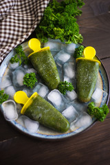 Vegan green ice cream