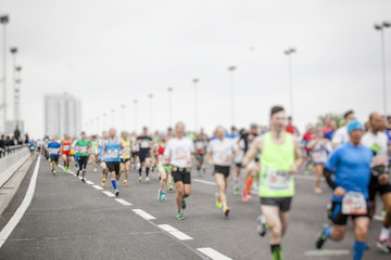 Fototapeta premium marathon runners in the city 
