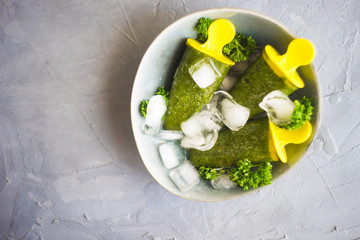 Vegan green ice cream