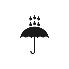 Umbrella icon, weather symbol. Vector illustration. Flat design.