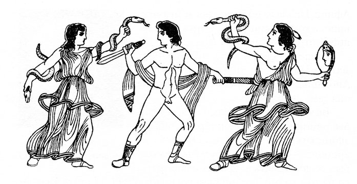 Greek mythology - Orestes pursued by the Erinyes or Furies