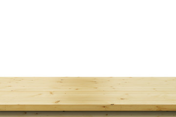 Wood Shelf Table isolated on white background