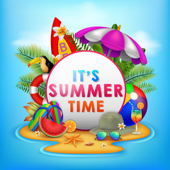 It's sumer time background illustration