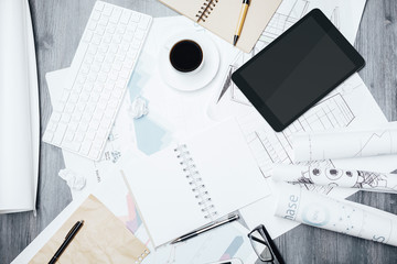 Creative table with empty touchpad