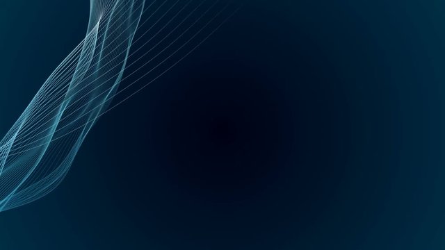 Moving wave. Organic movements. Place for text. Elegant business background. Dark blue background.