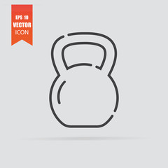 Weight icon in flat style isolated on grey background.