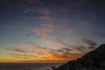 Incredible Turkey, the sunset tinted clouds over the sea