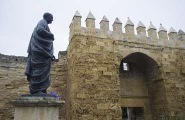 Statue of Seneca, one of the main gate of Cordoba Old Town
