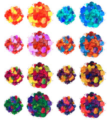 Obraz premium Abstract watercolor texture, bionic form, dynamic color. Big size. For the background. Isolated on white background.