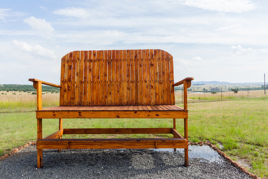 Big Large Giant Wood Chair Outdoors Farmlands